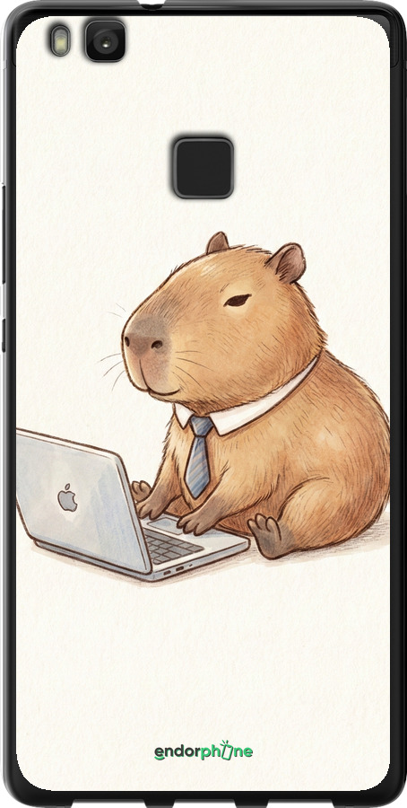 2D пластиковый чехол Funny Capybara CEO Working для Huawei P9 Lite - 6777t-298 изображение 