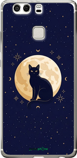 Силиконовый чехол Cute Cat Celestial/Witchy для Huawei P9 Plus - 6787u-300 изображение 