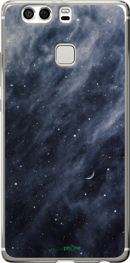 Силіконовий чехол Сині хмари, Синій місяць для Huawei P9 Plus - 6398u-300 изображение 