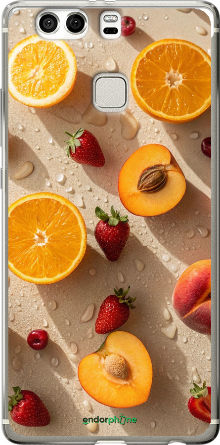 Силиконовый чехол Фрукты 3 для Huawei P9 Plus - 6703u-300 изображение 