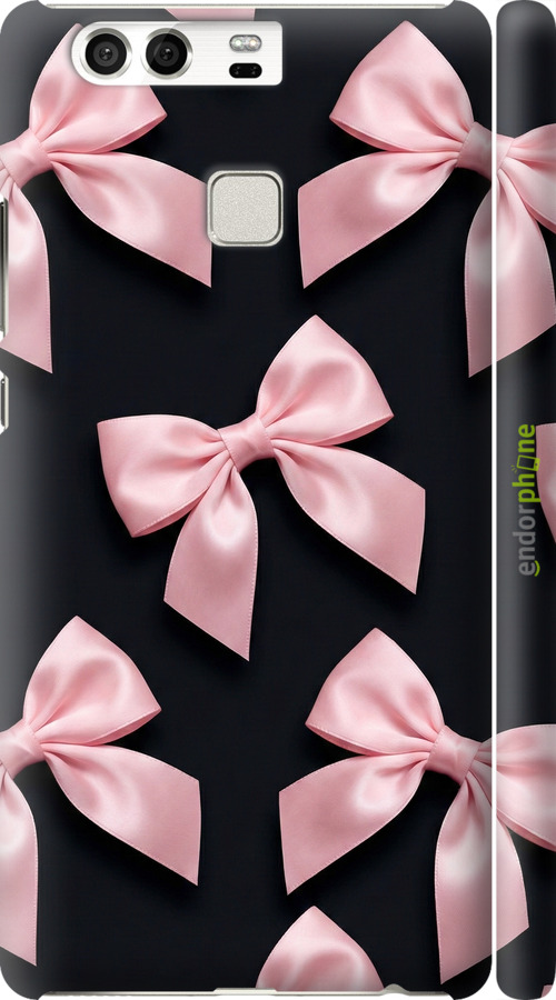 3D пластиковый глянцевый чехол Coquette Ribbons Dark Coquette для Huawei P9 - 6767c-347 изображение 
