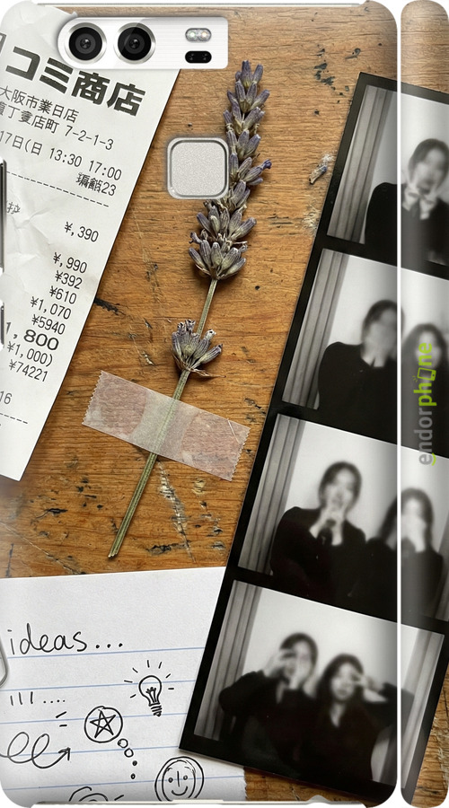 3D пластиковый глянцевый чехол Aesthetic Scrapbook Collage для Huawei P9 - 6773c-347 изображение 