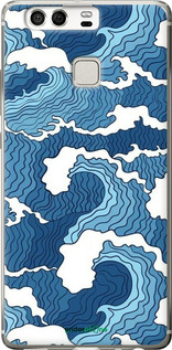 Силиконовый чехол Абстрактный рисунок морских волн для Huawei P9 - 6538u-347 изображение 