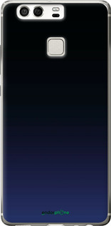Силиконовый чехол Градиент в тёмно - синем стиле для Huawei P9 - 6542u-347 изображение 