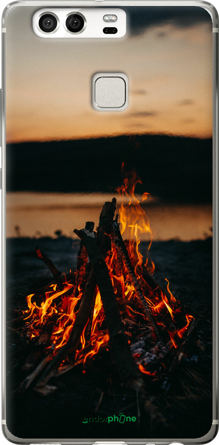 Силиконовый чехол Огонь для Huawei P9 - 6021u-347 изображение 