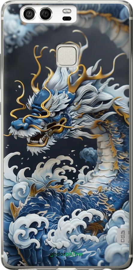 Силиконовый чехол Водяной дракон для Huawei P9 - 6113u-347 изображение 