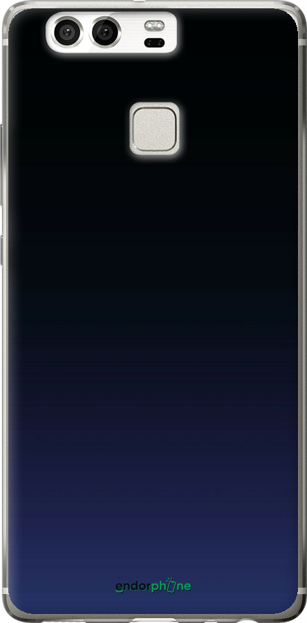 Силиконовый чехол Градиент в тёмно - синем стиле для Huawei P9 - 6542u-347 изображение 