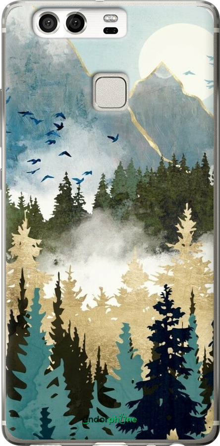 Силиконовый чехол С изображением лесного пейзажа для Huawei P9 - 6548u-347 изображение 