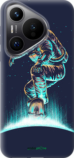 Силиконовый чехол Космонавт на скейтборде для Huawei Pura 70 PRO - 4145u-3700 изображение 