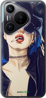 Силиконовый чехол Девушка на стиле для Huawei Pura 70 PRO - 4151u-3700 изображение 