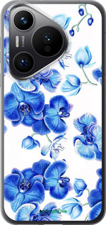 Силиконовый чехол Голубые орхидеи для Huawei Pura 70 PRO - 4406u-3700 изображение 