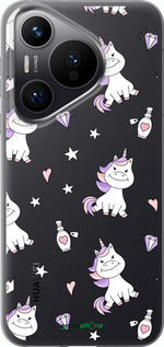 Силиконовый чехол Единорожка v2 для Huawei Pura 70 PRO - 4703u-3700 изображение 
