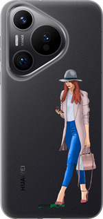 Силиконовый чехол Девушка 1 для Huawei Pura 70 PRO - 4751u-3700 изображение 