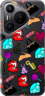Силиконовый чехол stickers для Huawei Pura 70 PRO - 4757u-3700 изображение 