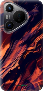 Силиконовый чехол Черно-оранжевая абстракция для Huawei Pura 70 PRO - 5340u-3700 изображение 