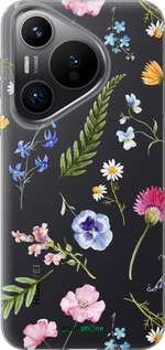 Силиконовый чехол Цветочный фон v2 для Huawei Pura 70 PRO - 5472u-3700 изображение 