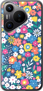 Силиконовый чехол Цветочный фон v4 для Huawei Pura 70 PRO - 5494u-3700 изображение 