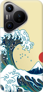 Силиконовый чехол Японские волны для Huawei Pura 70 PRO - 5533u-3700 изображение 