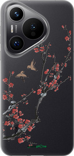 Силиконовый чехол Сакура v2 для Huawei Pura 70 PRO - 5538u-3700 изображение 