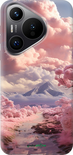 Силиконовый чехол Розовые облака для Huawei Pura 70 PRO - 5660u-3700 изображение 