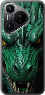 Силиконовый чехол Зелёный дракон v2 для Huawei Pura 70 PRO - 5817u-3700 изображение 
