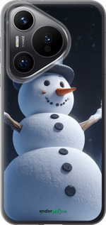 Силіконовий чехол Сніговик для Huawei Pura 70 PRO - 5826u-3700 изображение 