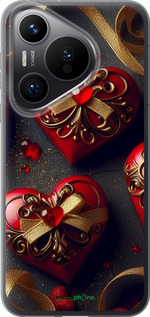Силиконовый чехол Сердечки v4 для Huawei Pura 70 PRO - 5834u-3700 изображение 