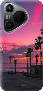 Силиконовый чехол Пальмы для Huawei Pura 70 PRO - 5873u-3700 изображение 