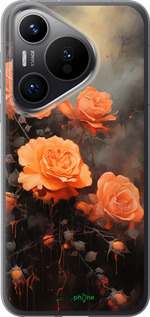 Силиконовый чехол Оранжевые розы для Huawei Pura 70 PRO - 5944u-3700 изображение 