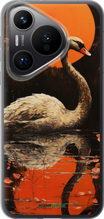 Силиконовый чехол Лебедь для Huawei Pura 70 PRO - 5964u-3700 изображение 