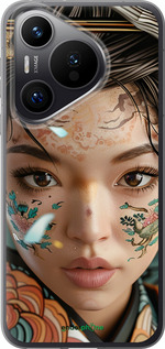 Силиконовый чехол Взгляд души самурая для Huawei Pura 70 PRO - 6076u-3700 изображение 