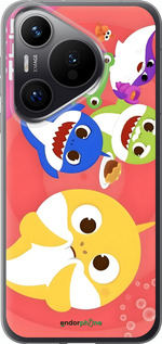 Силиконовый чехол Бейби Шаркс для Huawei Pura 70 PRO - 6305u-3700 изображение 
