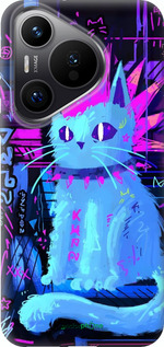 Силиконовый чехол Кот панк для Huawei Pura 70 PRO - 6311u-3700 изображение 
