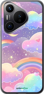 Силиконовый чехол Облака и радуга для Huawei Pura 70 PRO - 6312u-3700 изображение 