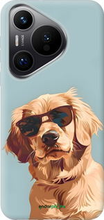 Силиконовый чехол Пес в очках для Huawei Pura 70 PRO - 6381u-3700 изображение 