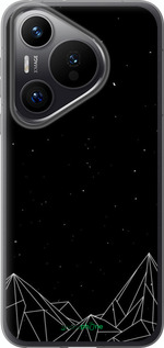 Силіконовий чехол Чорно білі абстрактні гори для Huawei Pura 70 PRO - 6437u-3700 изображение 