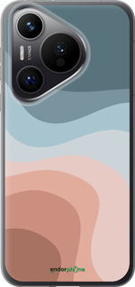 Силиконовый чехол С синими и розовыми волнами в стиле ретро для Huawei Pura 70 PRO - 6532u-3700 изображение 