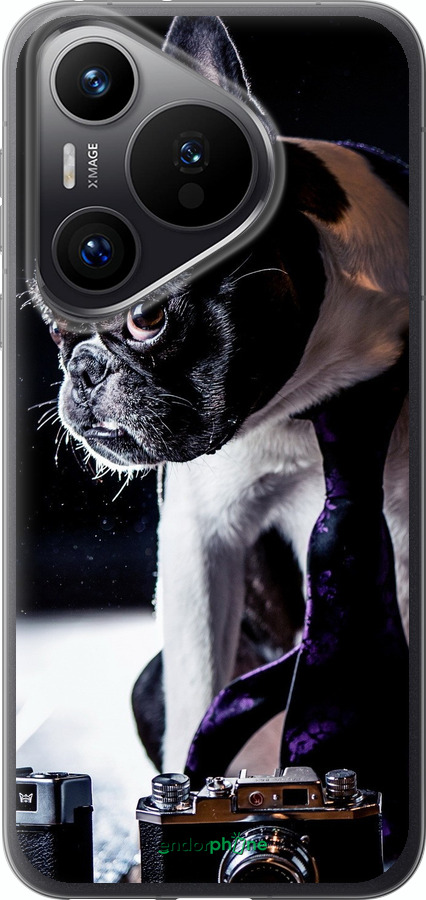 Силиконовый чехол Бульдог-фотограф для Huawei Pura 70 PRO - 142u-3700 изображение 