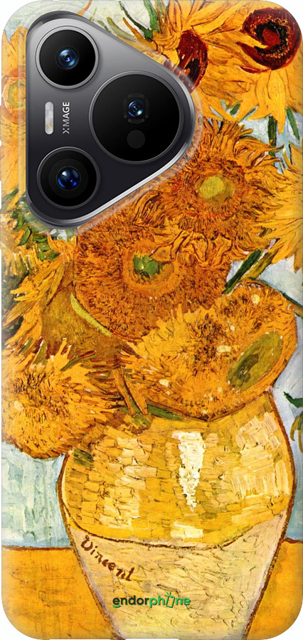 Силиконовый чехол Винсент Ван Гог. Подсолнухи для Huawei Pura 70 PRO - 162u-3700 изображение 