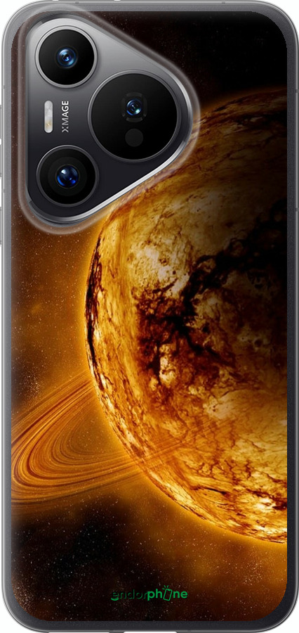 Силиконовый чехол Жёлтый Сатурн для Huawei Pura 70 PRO - 170u-3700 изображение 