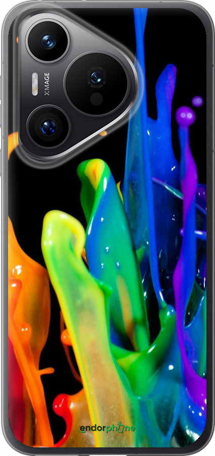 Силиконовый чехол брызги краски для Huawei Pura 70 PRO - 3957u-3700 изображение 