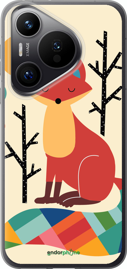 Силиконовый чехол Rainbow fox для Huawei Pura 70 PRO - 4010u-3700 изображение 