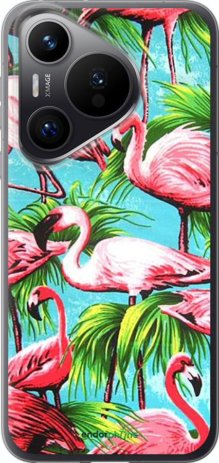 Силиконовый чехол Tropical background для Huawei Pura 70 PRO - 4016u-3700 изображение 