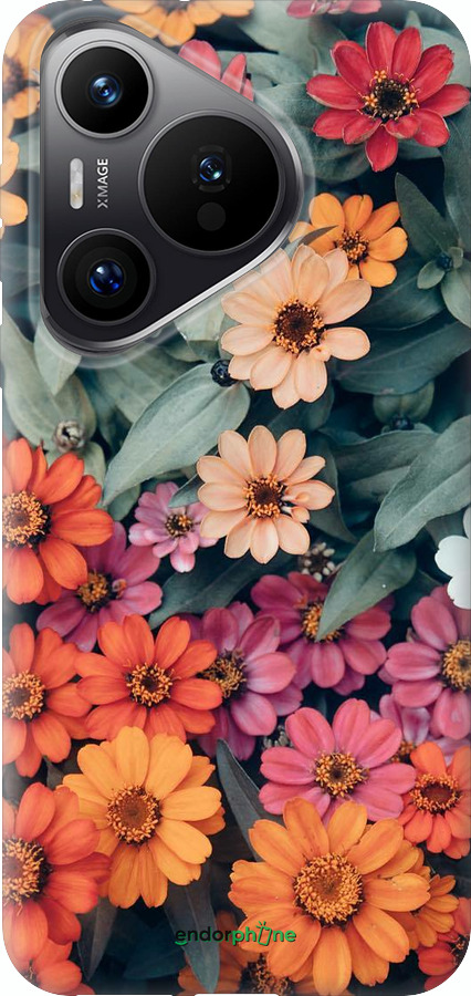 Силиконовый чехол Beauty flowers для Huawei Pura 70 PRO - 4050u-3700 изображение 