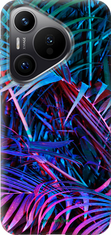 Силіконовий чехол Папороть під ультрафіолетом для Huawei Pura 70 PRO - 4069u-3700 изображение 