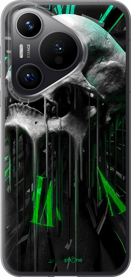 Силиконовый чехол Череп-часы для Huawei Pura 70 PRO - 4100u-3700 изображение 