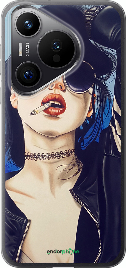 Силиконовый чехол Девушка на стиле для Huawei Pura 70 PRO - 4151u-3700 изображение 