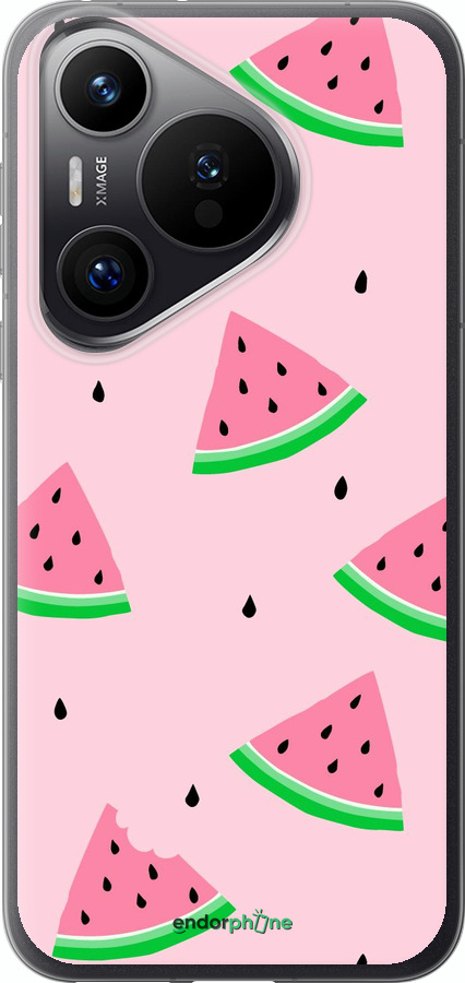 Силиконовый чехол Розовый арбуз для Huawei Pura 70 PRO - 4314u-3700 изображение 