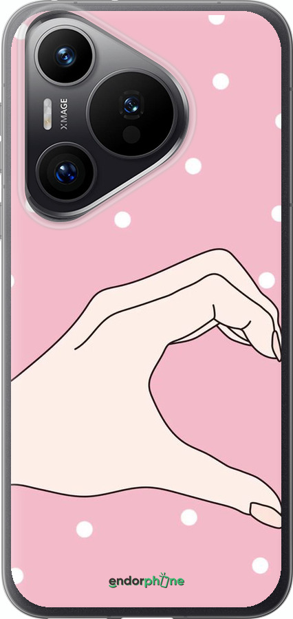 Силіконовий чехол Половинка серця для Huawei Pura 70 PRO - 4340u-3700 изображение 