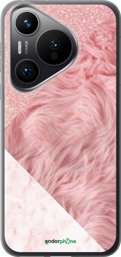 Силиконовый чехол Розовые текстуры для Huawei Pura 70 PRO - 4343u-3700 изображение 